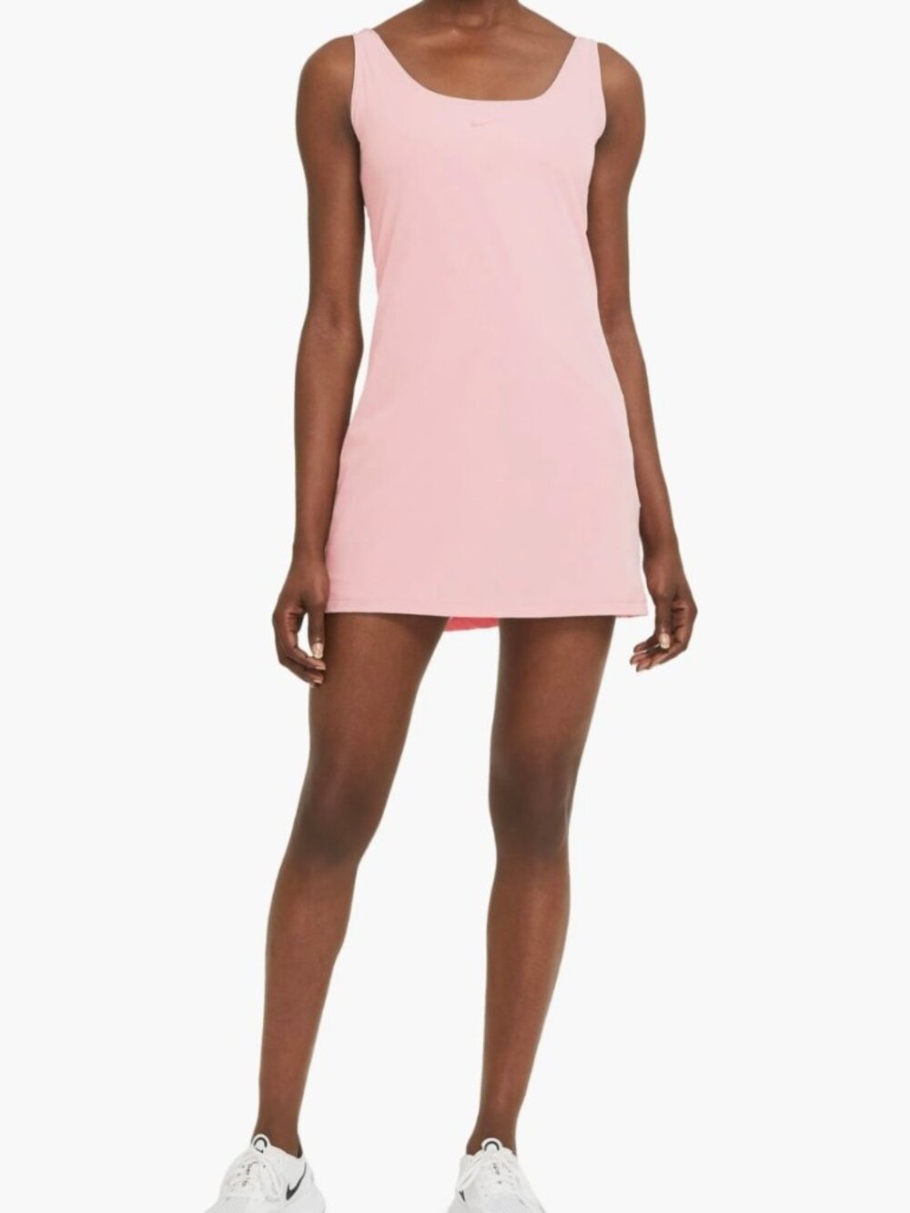 Nike Bliss Luxe Training Dress Pink Built-In Shorts Sleeveless Women's Small